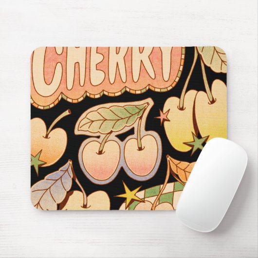 Een kers / kersen illustraties muismat (Met muis)