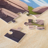 Een kersenbloesemboom die in de lucht zweeft legpuzzel (Zijkant)