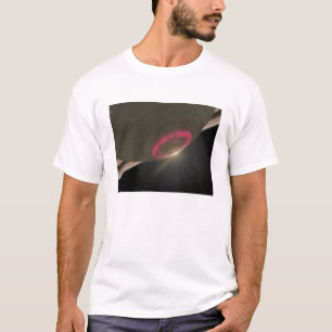 Een kersenrode aurora t-shirt