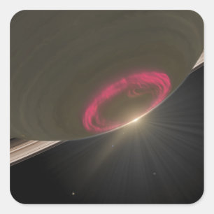 Een kersenrode aurora vierkante sticker