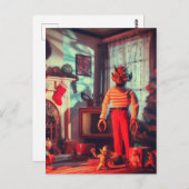 Een kerst demonen horror briefkaart (Voorkant / Achterkant)