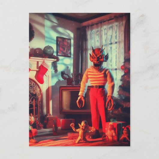 Een kerst demonen horror briefkaart (Voorkant)