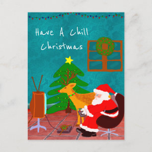 Een kerst met een Chill Briefkaart
