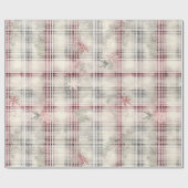 Een kerst Tartan Floral Design Series #13 Cadeaupapier (Vlak)