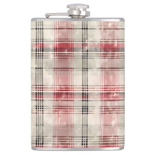 Een kerst Tartan Floral Design Series #15 Heupfles