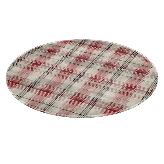 Een kerst Tartan Floral Design Series #15 Snijplank (Hoek)