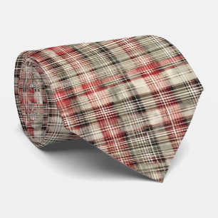 Een kerst Tartan Floral Design Series #2 Stropdas