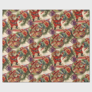 Een kerst uit 1950 cadeaupapier