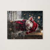 Een kerstbiggetje legpuzzel (Horizontaal)