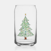 een kerstboombeker blikvorm glas (Voorkant)