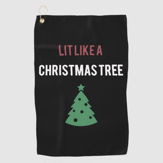 een kerstboomboom met een groene boom voor kerstmi golfhanddoek (Voorkant)