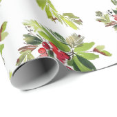 Een kerstcadeautje met botanische kerstfeestdagen cadeaupapier (Rol Hoek)