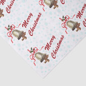 Een kerstcadeautje voor een warme kerst tissuepapier (Detail)