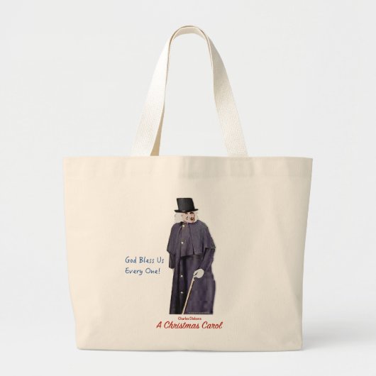 Een kerstcarol scrolloge grote tote bag (Voorkant)