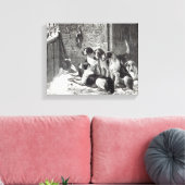 Een kerstcarol uit 'vrijetijdsuren', 1888 canvas afdruk (Insitu (Woonkamer))