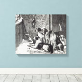 Een kerstcarol uit 'vrijetijdsuren', 1888 canvas afdruk (Insitu (Houten vloer))