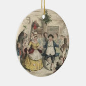 Een kerstcarol-versiering keramisch ornament (Rechts)