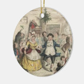 Een kerstcarol-versiering keramisch ornament (Links)