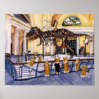 Een kerstfoto van Corgi Bodacious Bone Bonanza Poster