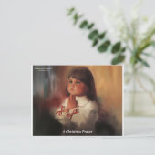 Een kerstgebed feestdagenkaart (Staand voorkant)