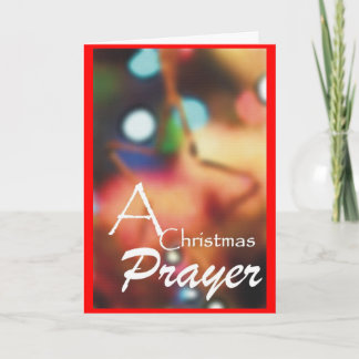 Een kerstgebedskaart ornament feestdagen kaart