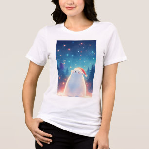 Een Kerstgedroom van een Ijsbeer Tri-Blend Shirt