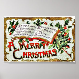 Een kerstgroet met bijbelse woorden poster