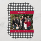 Eén kerstkaart - Buffalo Check Pset (Voorkant / Achterkant)