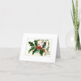 Een  kerstkaart met heldere kerstmis bedankkaart