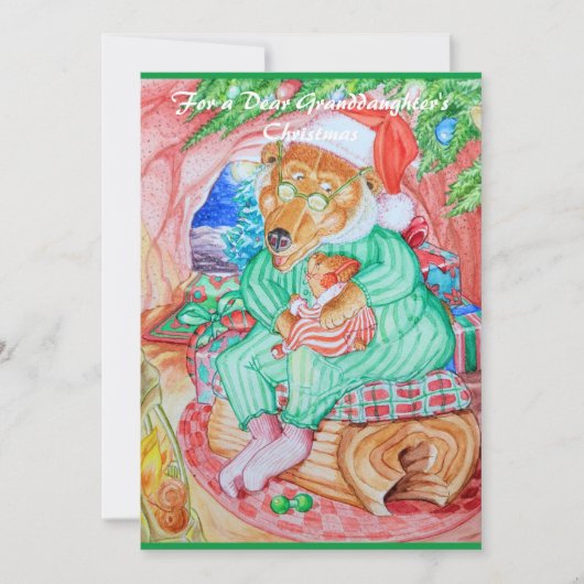 Een kerstkaart van een lieve kleindochter. (Voorkant)