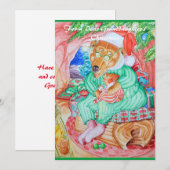 Een kerstkaart van een lieve kleindochter. (Voorkant / Achterkant)