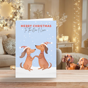 Een Kerstkaart voor degene die ik liefheb Teckel K Feestdagen Kaart