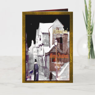 Een kerstkarol feestdagen kaart