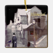 Een kerstkarol keramisch ornament (Voorkant)