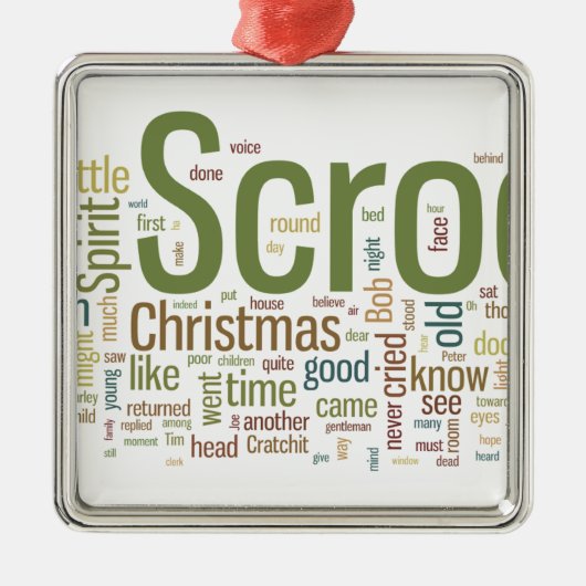 Een kerstkarol metalen ornament (Voorkant)