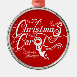 Een kerstkarol metalen ornament