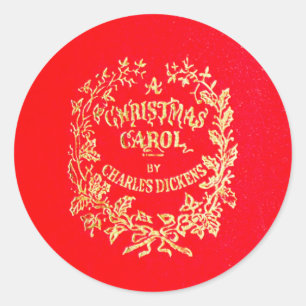 Een kerstkarol ronde sticker