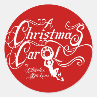 Een kerstkarol ronde sticker