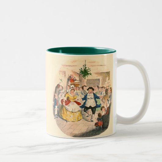 Een kerstkarol tweekleurige koffiemok (Rechts)