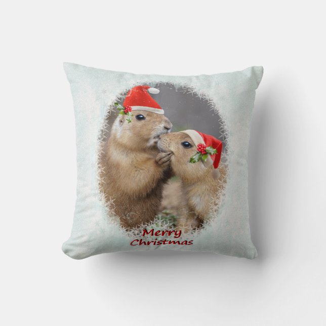 Een kerstkus Pillow Kussen (Voorkant)