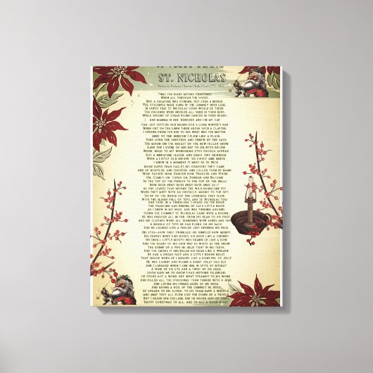 Een kerstlied: Ole St. Nick | Canvas Afdruk (Voorkant)