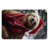 Een kerstluiaard magneet (Horizontaal)