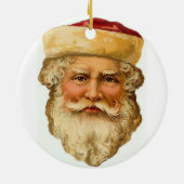 Een  kerstman keramisch ornament (Achterkant)