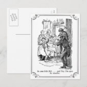 Een kerstman: Kleine Bob & Kleine Tim Feestdagenkaart (Voorkant / Achterkant)