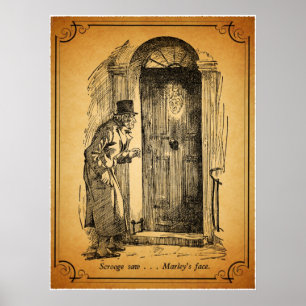 Een kerstman: Marleys gezicht Poster