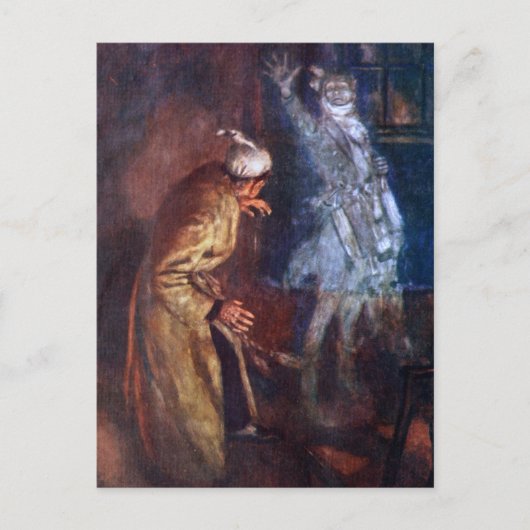 Een kerstman: Marleys Ghost Briefkaart (Voorkant)