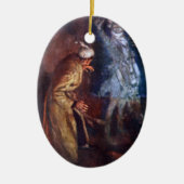 Een kerstman: Marleys Ghost Keramisch Ornament (Voorkant)