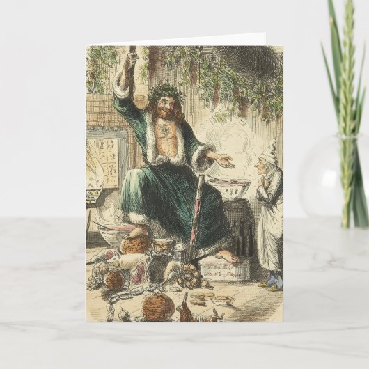 Een kerstman: Scrooge's derde bezoeker Feestdagen Kaart (Voorkant)