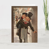 Een kerstman: Tim en Mr Cratchit Kaart (Voorkant)