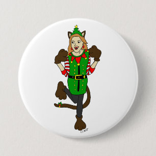 een kerstmeisje Button